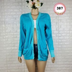 medium blue cardigan ( 5 for $20 )